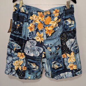 Caribbean Joe Men's Cargo Style Comfortable Swim Trunks Mesh Lined Surf Shorts